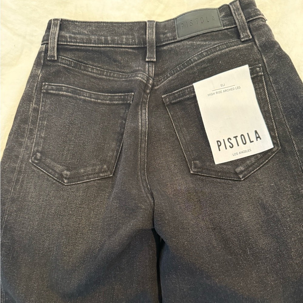 Pistola Charcoal High-Rise Arched Leg Jeans